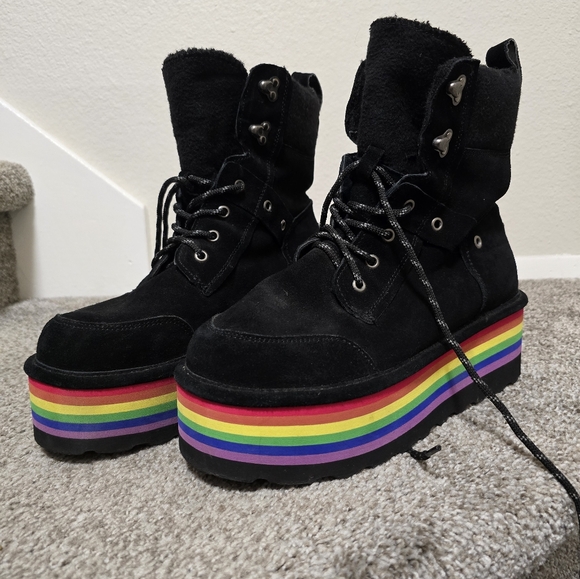 Rainbow Platform Bearpaw Boots - Picture 1 of 4